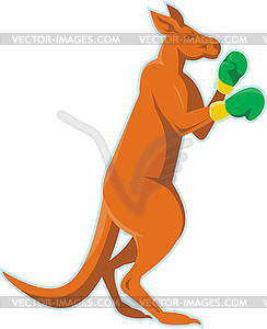 Kangaroo Boxer Boxing Retro - vector clipart