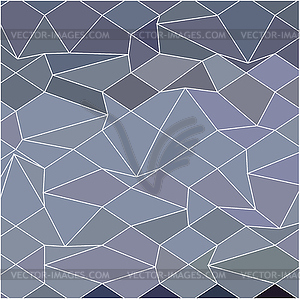 Blue Grey Abstract Low Polygon Background - vector image
