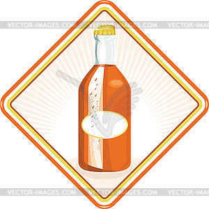 Orange Soda бутылки Алмазный Ретро - изображение в векторе