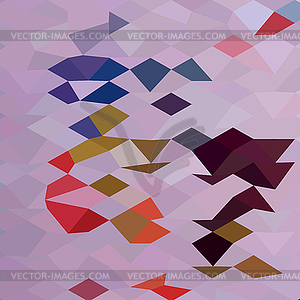 Clown Abstract Low Polygon Background - vector clipart