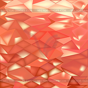 Orange Crystals Abstract Low Polygon Background - vector clipart / vector image