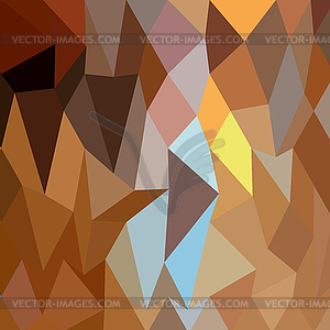 Dark Tangerine Abstract Low Polygon Background - vector image