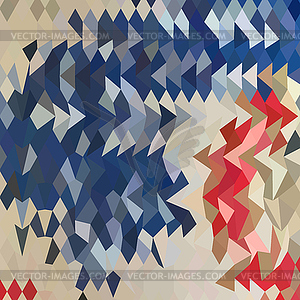 Spanish Blue Abstract Low Polygon Background - vector clipart