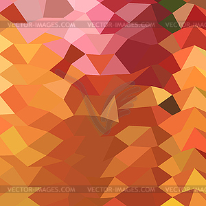 Dark Tangerine Abstract Low Polygon Background - vector image