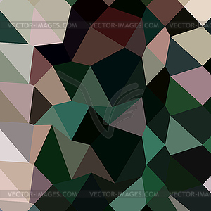 Dark Moss Green Abstract Low Polygon Background - vector image