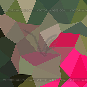 Cerise Red Green Abstract Low Polygon Background - color vector clipart