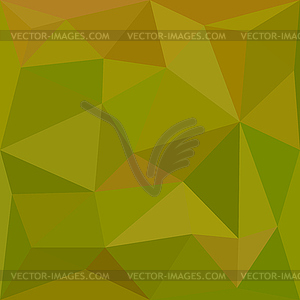 Heart Gold Green Abstract Low Polygon Background - vector clipart