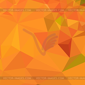 Pumpkin Orange Abstract Low Polygon Background - vector clip art