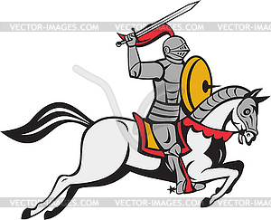 knight shield and sword clipart