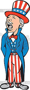 Uncle Sam American Shouting Cartoon - vector image