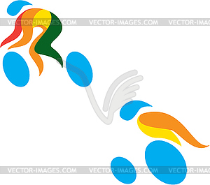 Cycling Wheelchair Racing Icon - vector clipart