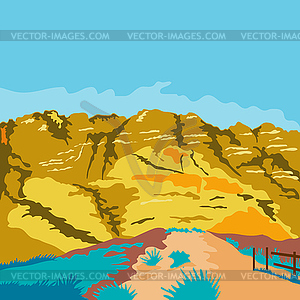 Red Rock Canyon WPA - vector clip art