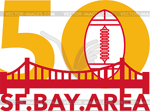 Pro Football Championship 50 SF Bay Area - vector image