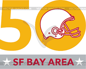 50 Pro Football Championship SF Bay Area - vector image