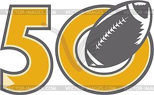 50 Pro Football Championship Ball - vector image