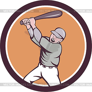 Ватин американский бейсболист Гомер Круг - векторное изображение