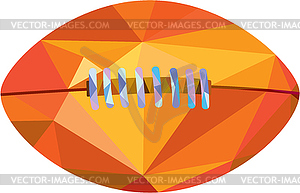 Американский футбольный мяч Низкая Полигон - графика в векторном формате