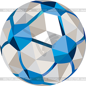 Soccer Football Ball Low Polygon - vector clipart