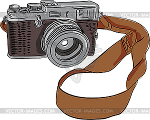 Vintage Camera Drawing - stock vector clipart