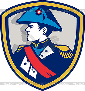 Napoleon Bonaparte Bicorn Hat Crest Retro - vector image