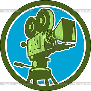 Vintage Film Camera Circle Retro - vector image