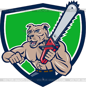 Mongrel Lumberjack Tree Surgeon Arborist Chainsaw - vector clipart