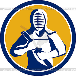 Kendo Kendoka Swordsman Circle - vector clip art