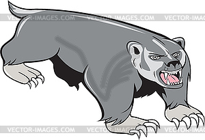 Badger Pouncing Cartoon - vector image