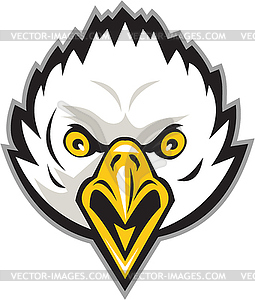 American Bald Eagle Head Screaming Retro - royalty-free vector clipart