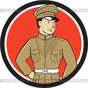 Первая мировая война Один британский офицер Постоянный круг - векторное изображение