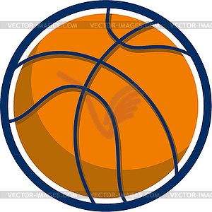 Basketball Ball Retro - vector image