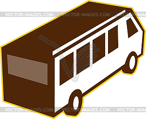 Van High Angle View Retro - vector image