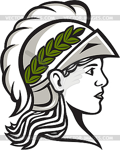 Minerva Head Side Profile Retro - vector clip art