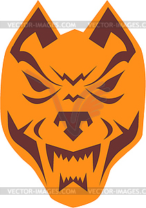 Angry Wolf Head Retro - vector clipart