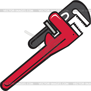 Pipe Wrench Retro - vector clipart