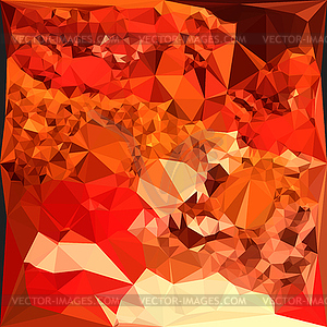 Tomato Red Abstract Low Polygon Background - vector image