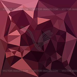 Dark Raspberry Red Abstract Low Polygon Background - vector image