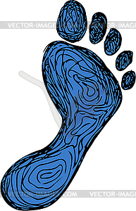 Footprint Рисование - стоковый клипарт