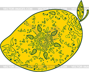 Mango Fruit Mandala - vector image