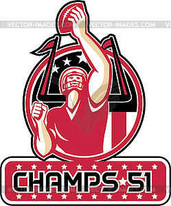 Football Champs 51 Atlanta Retro - vector image