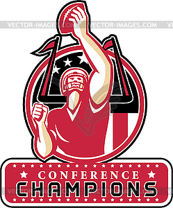 Футбол чемпионов конференция Атланта Ретро - векторная графика