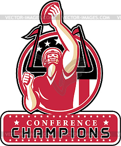 Football Conference Champions Atlanta Retro - vector clip art