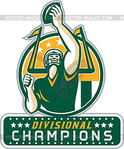 American Football Division Champions Retro - vector image