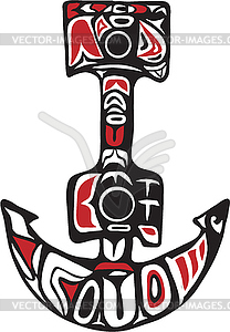 Anchor Northwest Coast Art - vector clip art