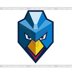 Angry Cyberpunk Chicken Icon - vector clipart