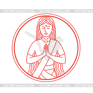 Namaste Icon - vector image