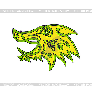 Boar Head Celtic Knot - vector image