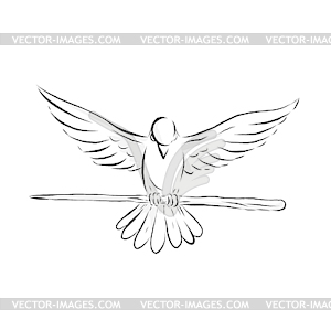 dove outline vector