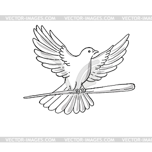 dove outline vector