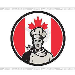 Canadian Chef Baker Canada Flag Icon - royalty-free vector image